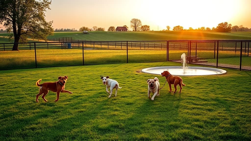 Bark Park at Bluhm County Park dog park in Westville, IN
