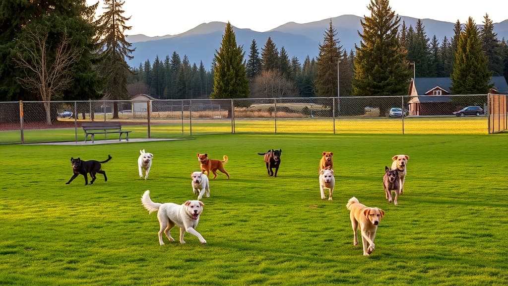 Love's Travel Stop dog park in Ritzville village, WA