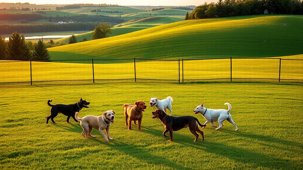 Off-Leash Dog Area at Oak Island Park dog park in Wausau, WI