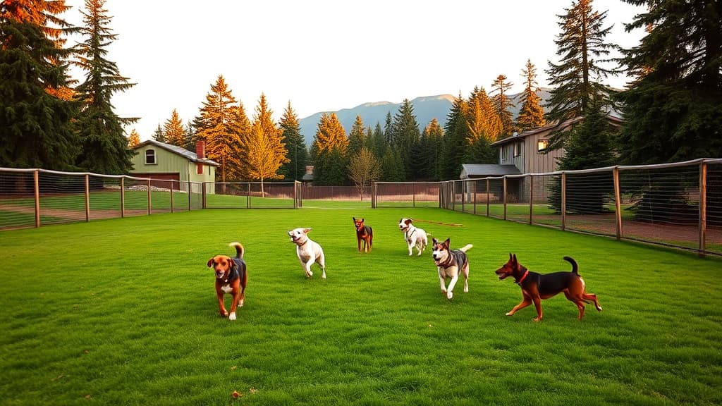 Fort Borst Park dog park in Centralia village, WA
