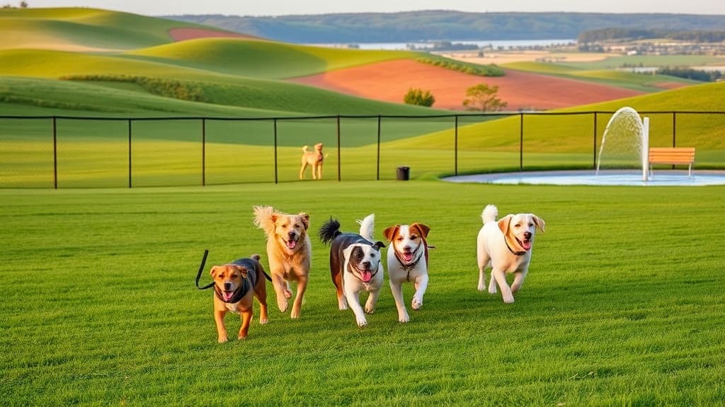 Dog Park at Yahara Heights County Park dog park in Waunakee, WI