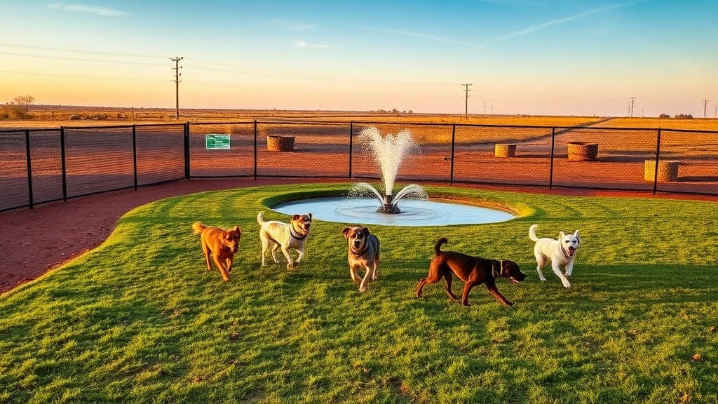 Wiggly Field Dog Park at Ray Trent Park dog park in Del City, OK