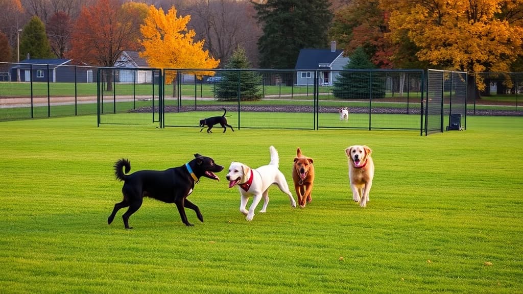 Heritage Park dog park in East Longmeadow, MA