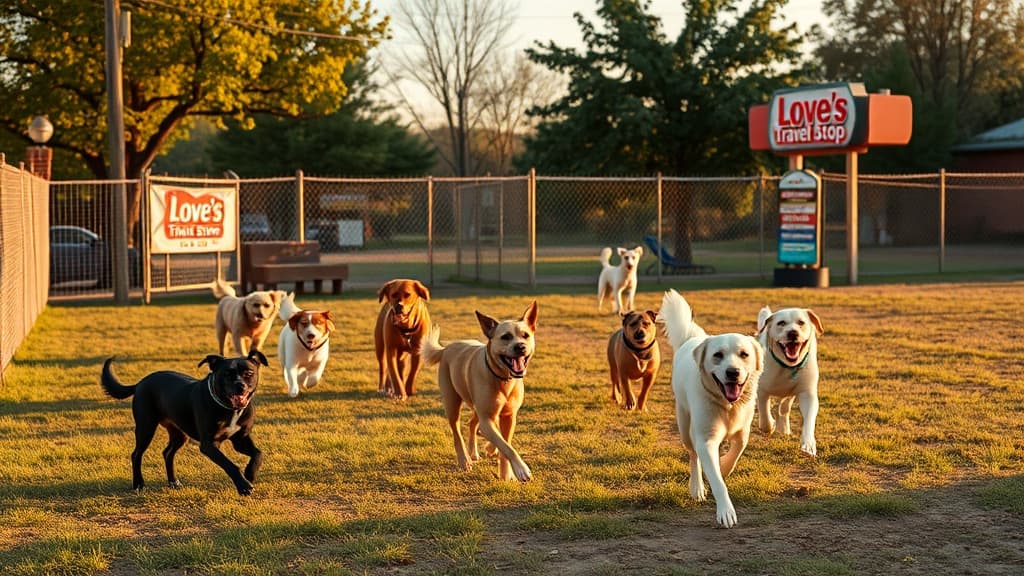 Love's Travel Stop dog park in Randlett, OK