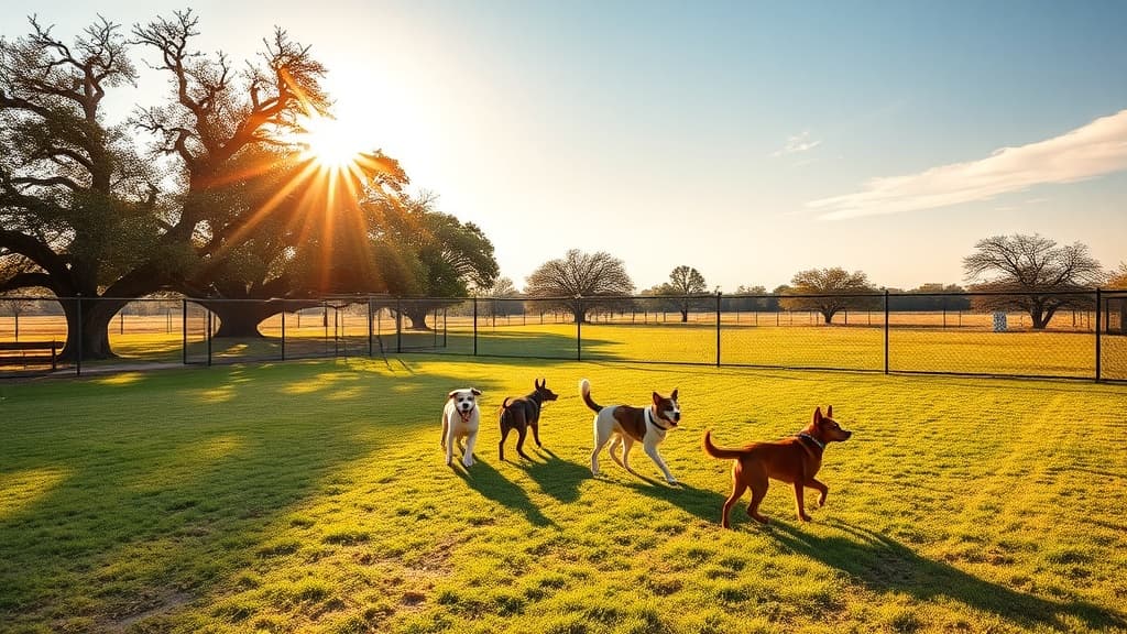 Shell Gas Station dog park in Fate, TX