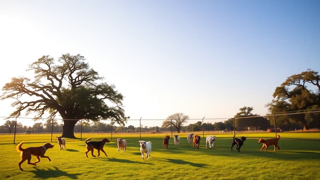 Love's Travel Stop dog park in Italy, TX