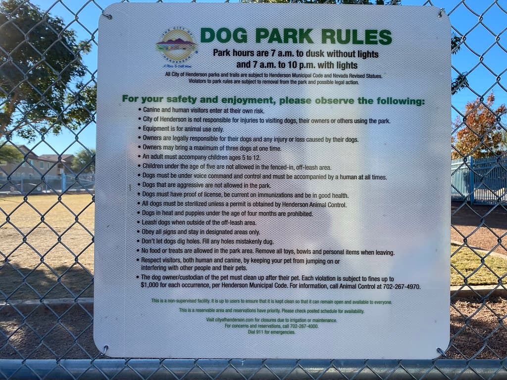 Horizon Crest Park dog park in Henderson, NV